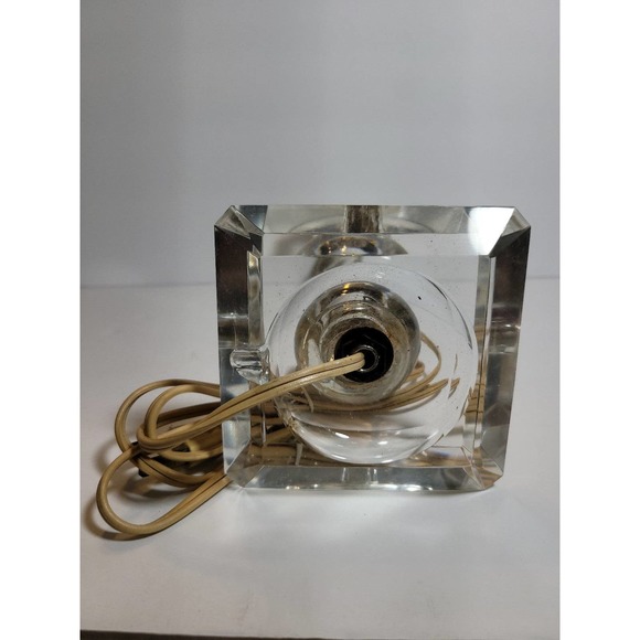 Vintage Imported Lead Crystal Handcut Table Lamp - Picture 4 of 5